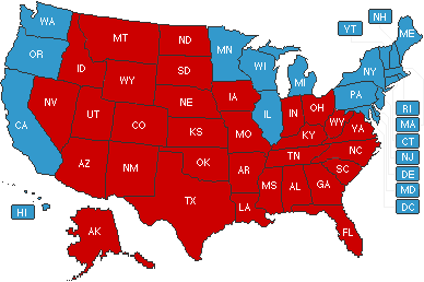2004 Presidential Election by State