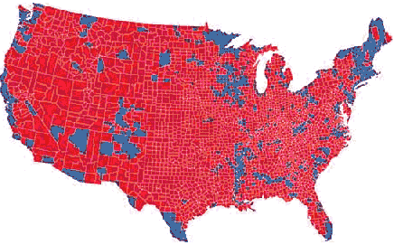 2004 Presidential Election by County