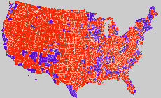 2000 Presidential election by county